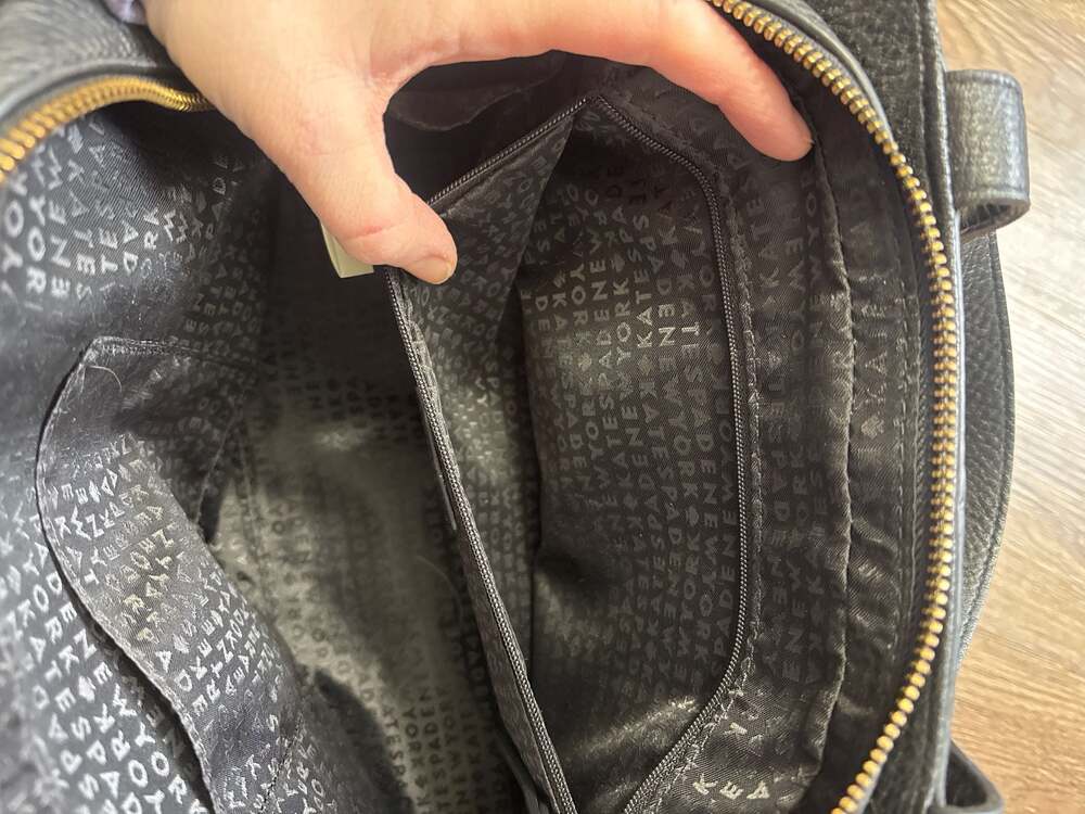 Kate Spade Grey Street Dominique Black Pebbled Leather Satchel Bag - Picture 7 of 9